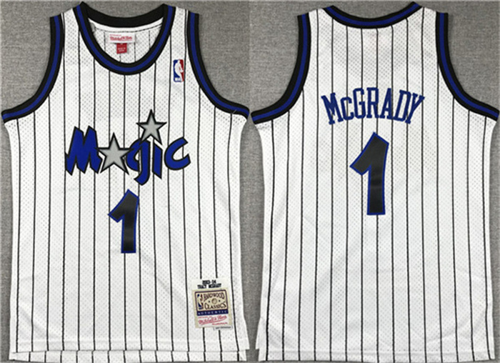 Youth Orlando Magic #1 Tracy McGrady White Stitched Jersey
